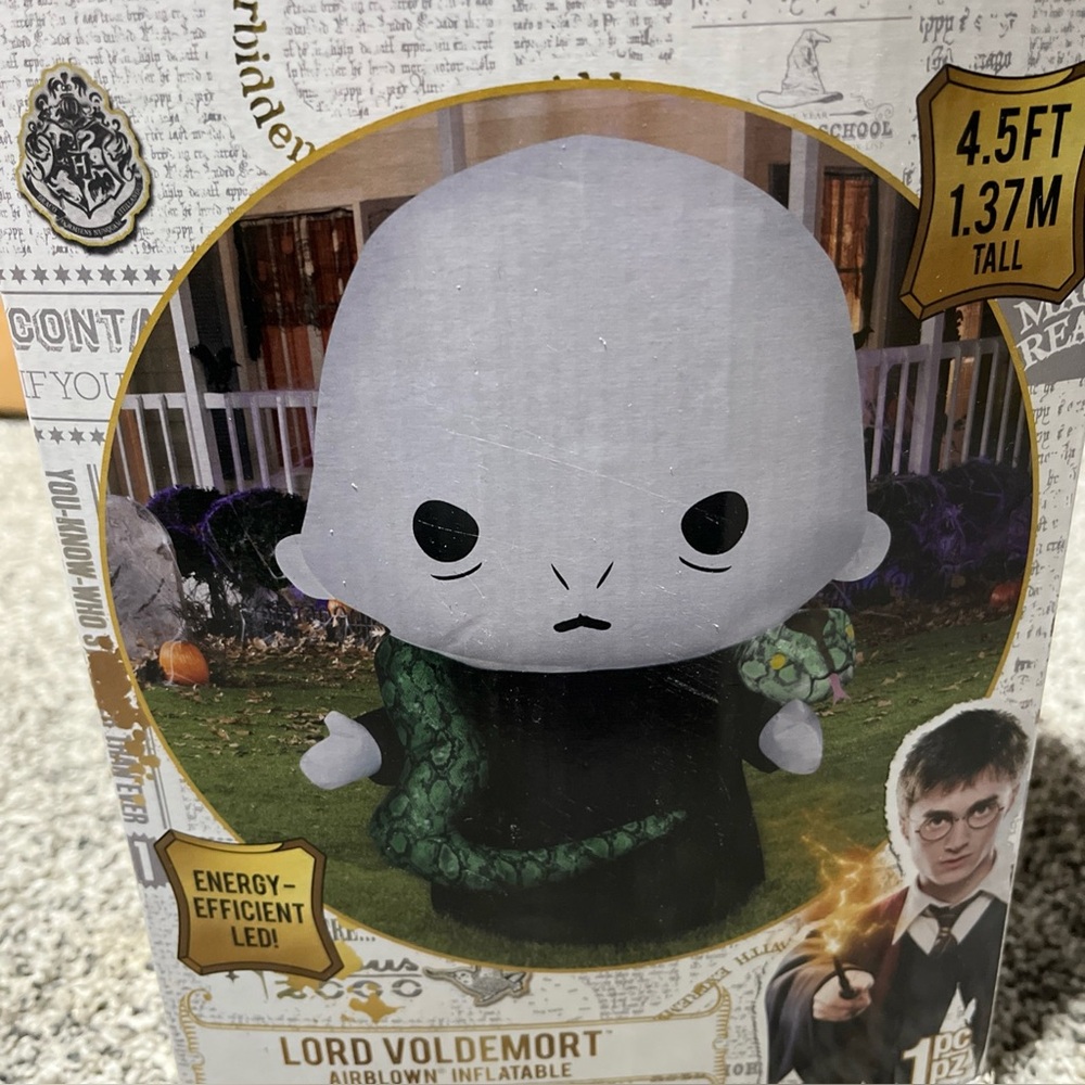 Gemmy Halloween Airblown Inflatable Harry Potter Lord Voldemort 4.5 Feet Tall